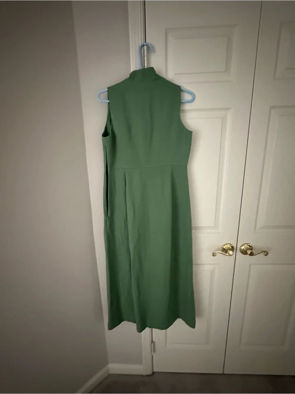 Tuckernuck Sage Green Button-Front Midi dress